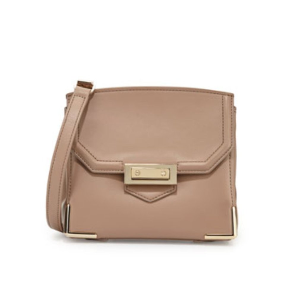 Alexander Wang Prisma Marion Leather Crossbody Bag, Sand
